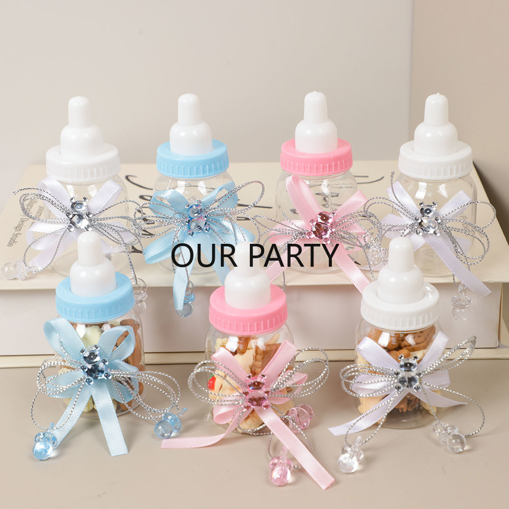 Party Games Baby Shower - 6/12Pcs Plastic Feeding Bottle Bear Candy