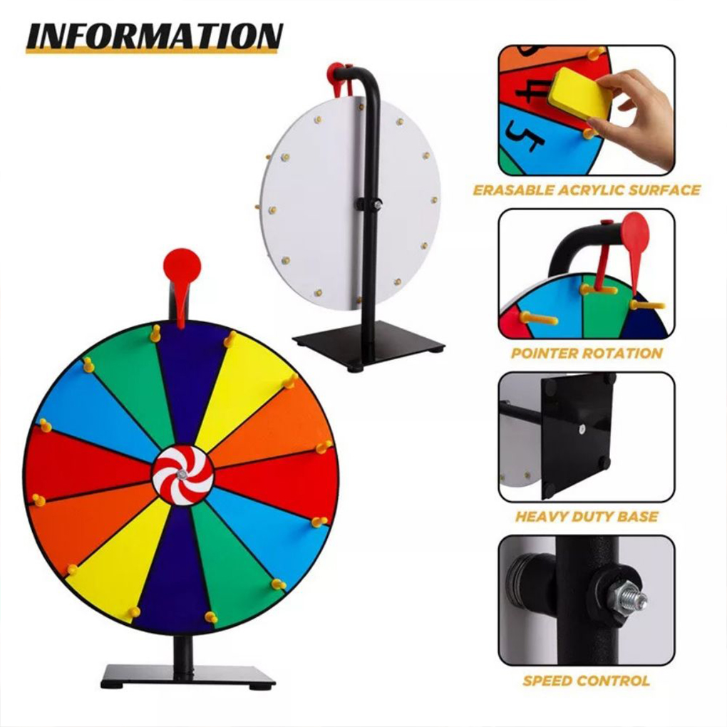 Party Games Spin The Wheel - Wall Mounted Editable Spin Wheel Prize