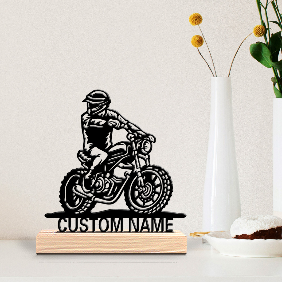 Party Games Baby Shower - 1pc Cute Personalized Custom motorcycle Wooden