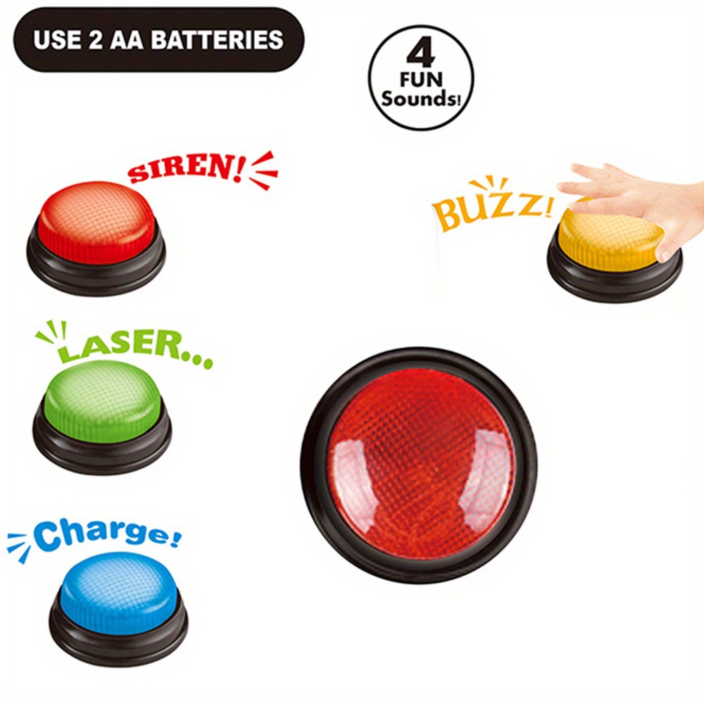 4pcs Lights and Sounds Buzzers - Party Family Games review and price