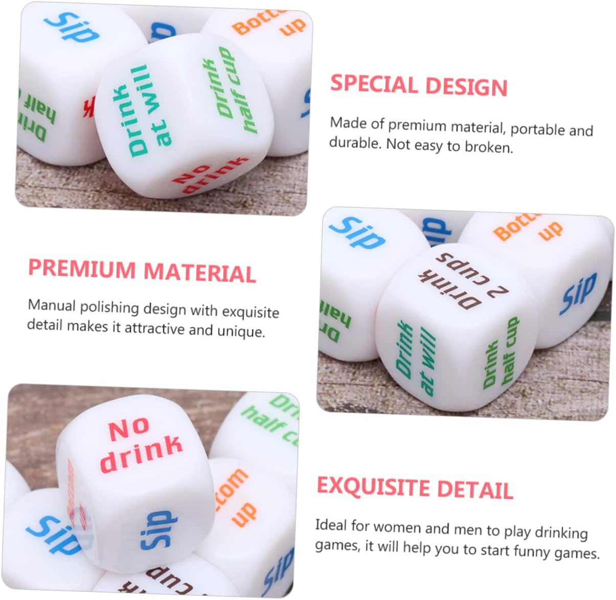12Pcs Drinking Dice Rolling De - Party Games Bachelorette review and price