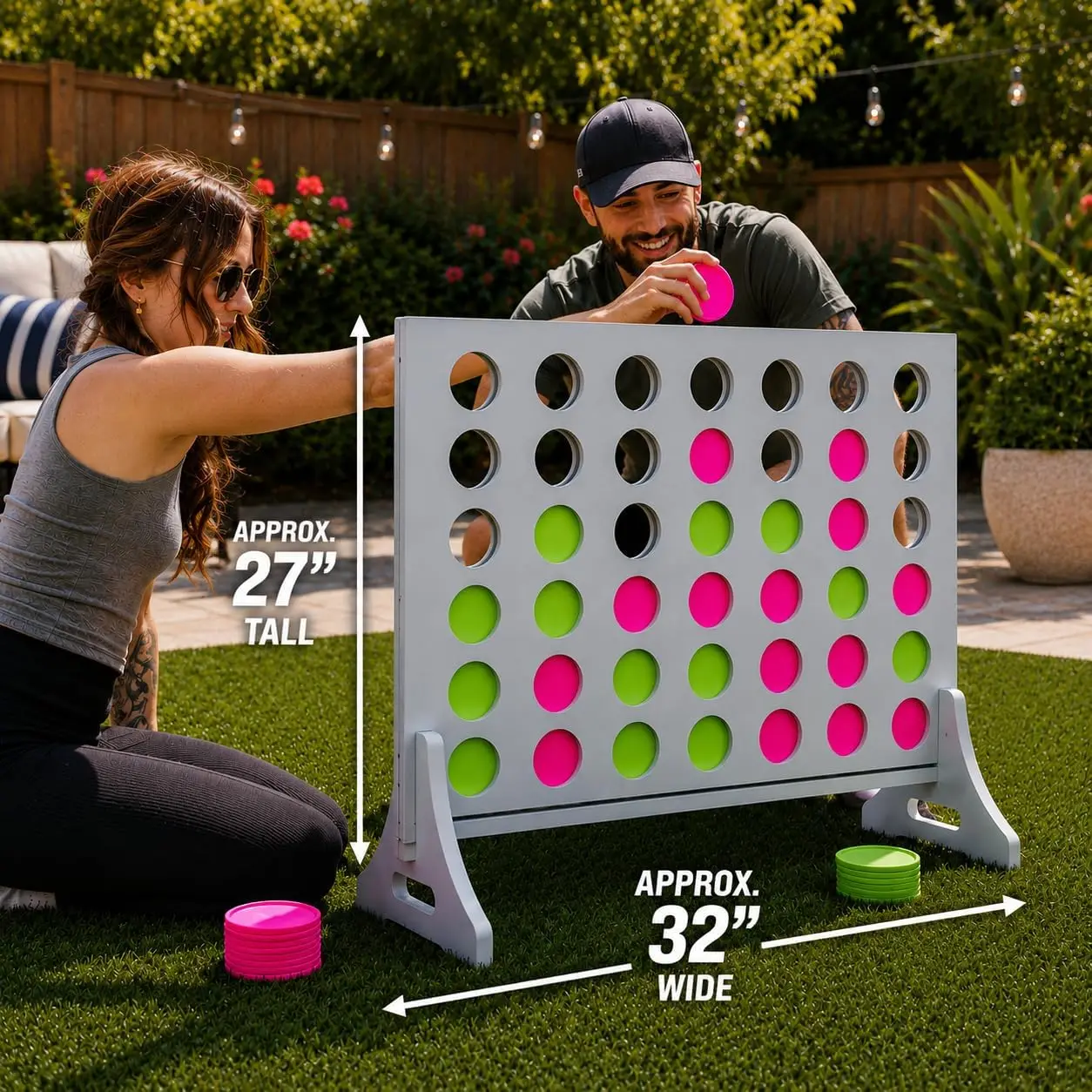 Giant 4 in a Row Game for Fami - Party Games Adults Indoor review and price