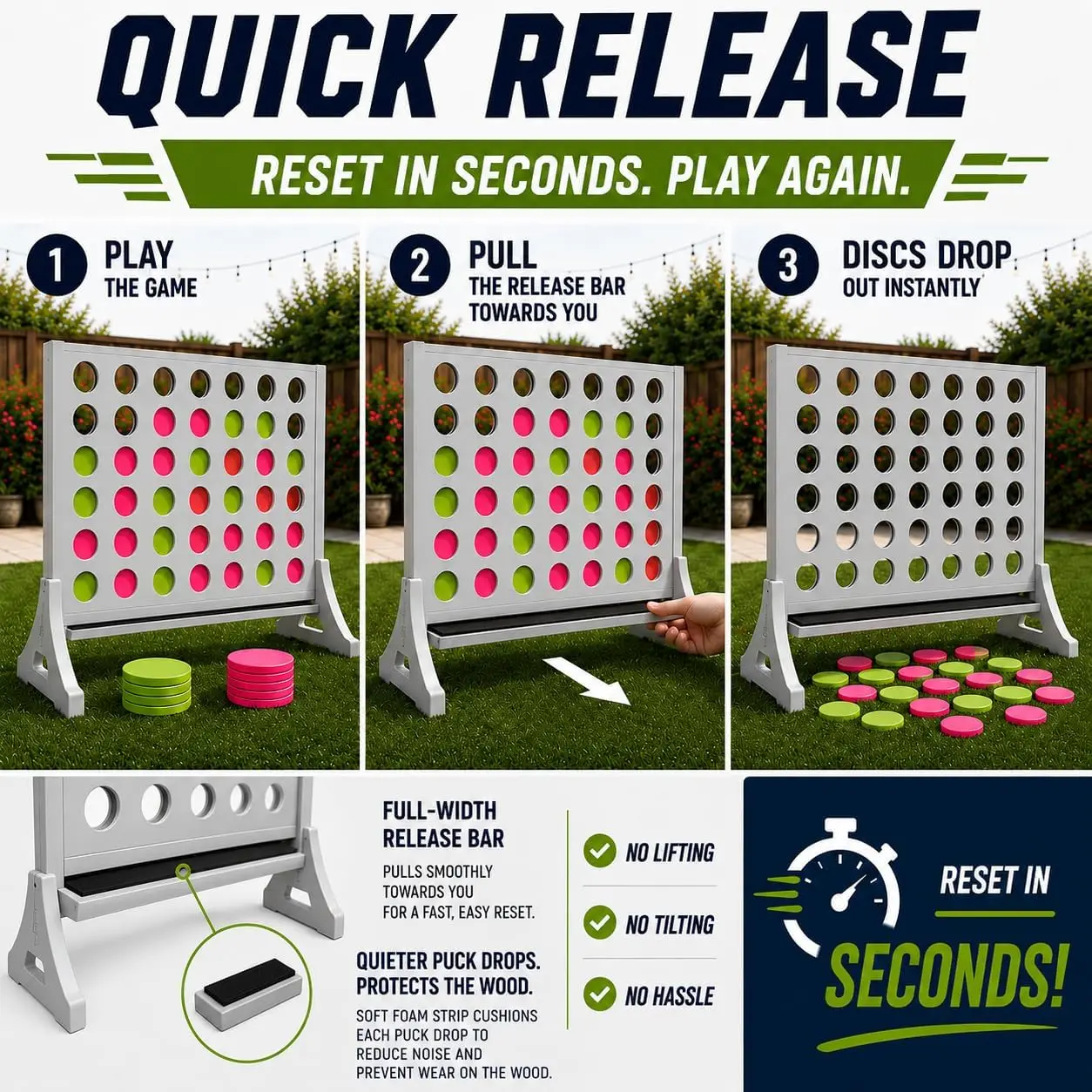 Giant 4 in a Row Game for Fami - Party Games Adults Indoor review and price