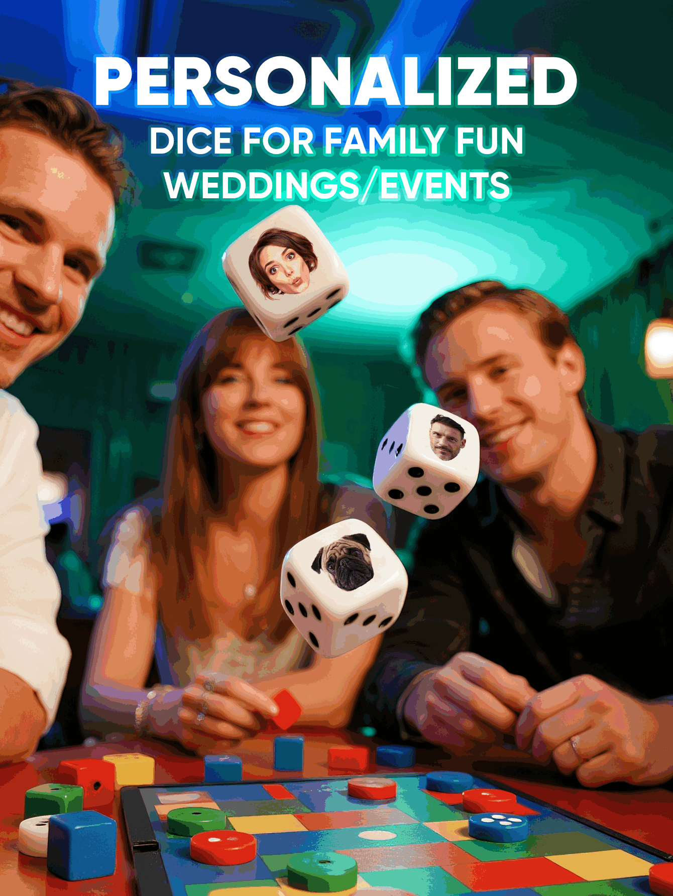 Custom Face Dice Personalized  - Party Games Baby Shower review and price