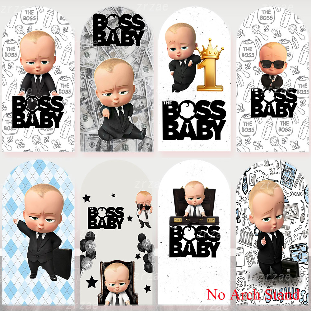 Boss Baby Arch Cover Backdrop  - Party Games Baby Shower review and price