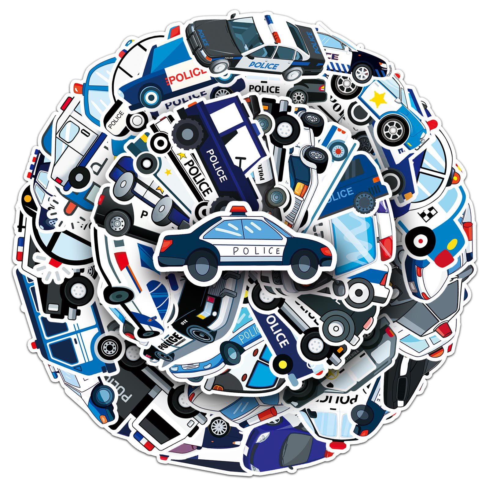 50Pcs Cartoon Police Car Theme - Party Games Baby Shower review and price