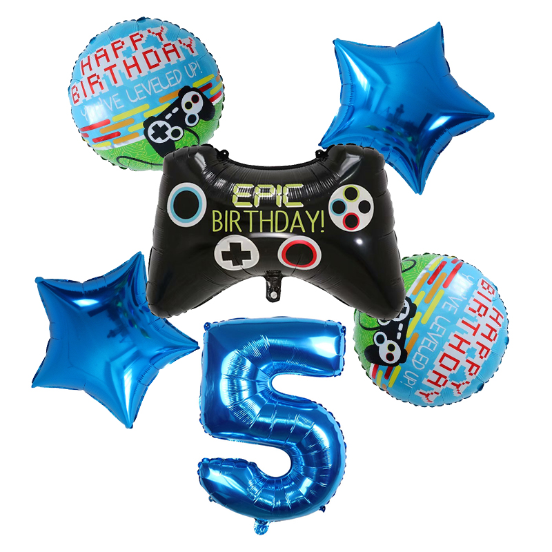 6pcs Gamepad Boy Game Foil Hel - Party Games Baby Shower review and price