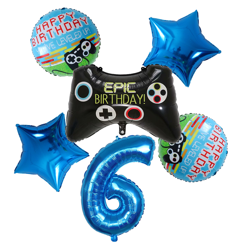 6pcs Gamepad Boy Game Foil Hel - Party Games Baby Shower review and price