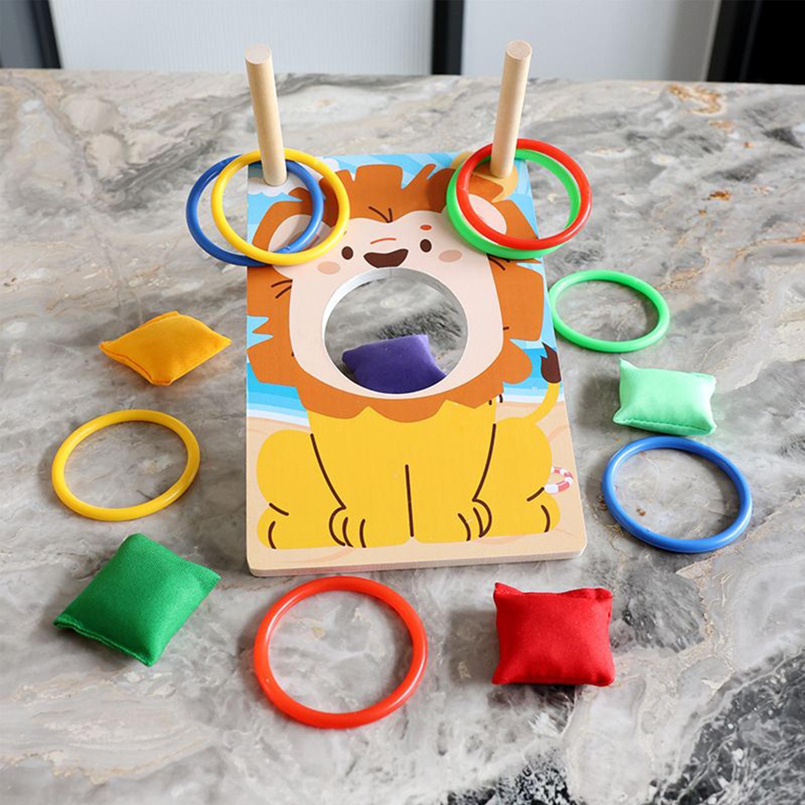Wooden Bean Bag Toss Game Ring - Party Games Adults Indoor review and price