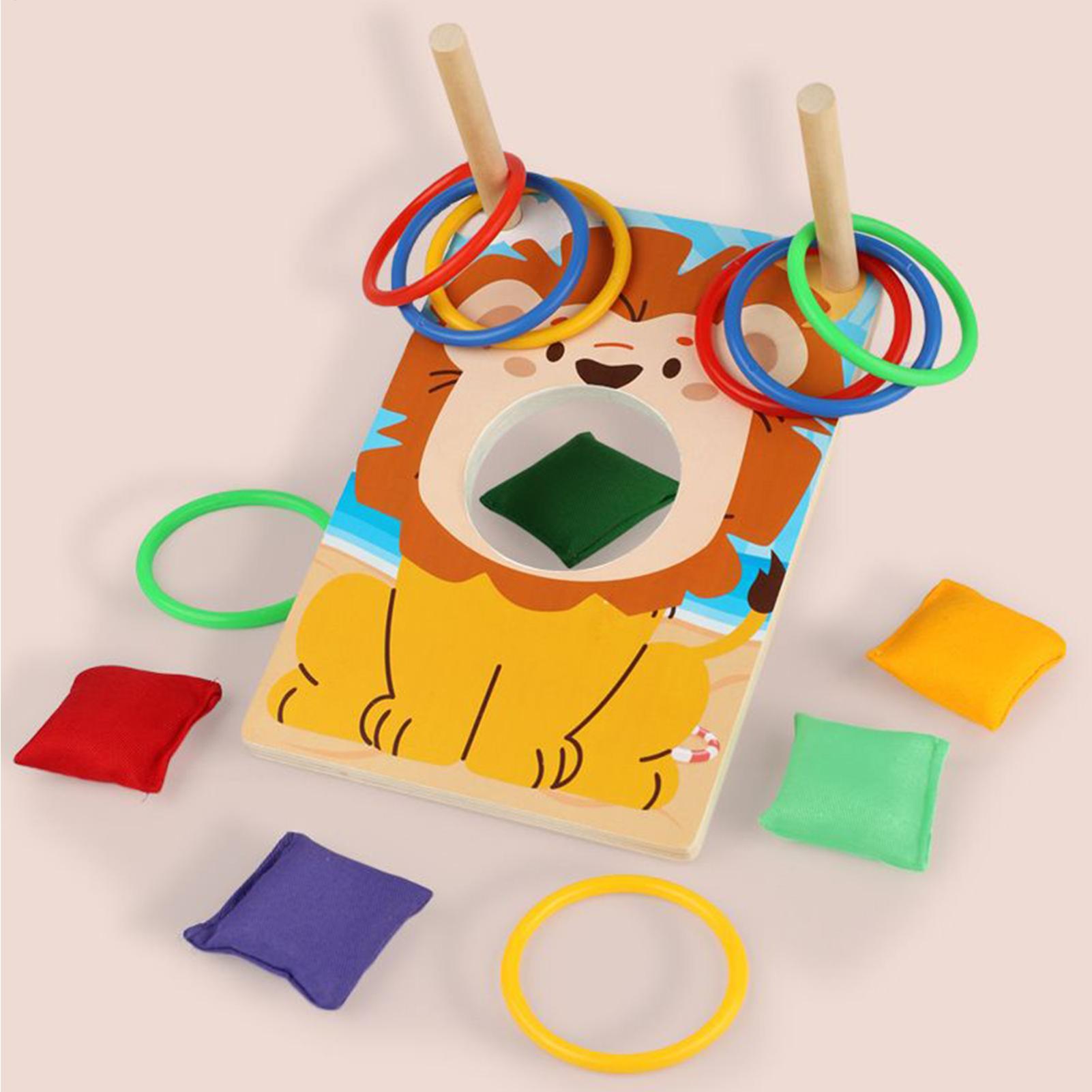 Wooden Bean Bag Toss Game Ring - Party Games Adults Indoor review and price
