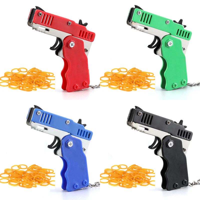 Mini Keychain Rubber Band Gun  - Party Games Kids Outdoor review and price