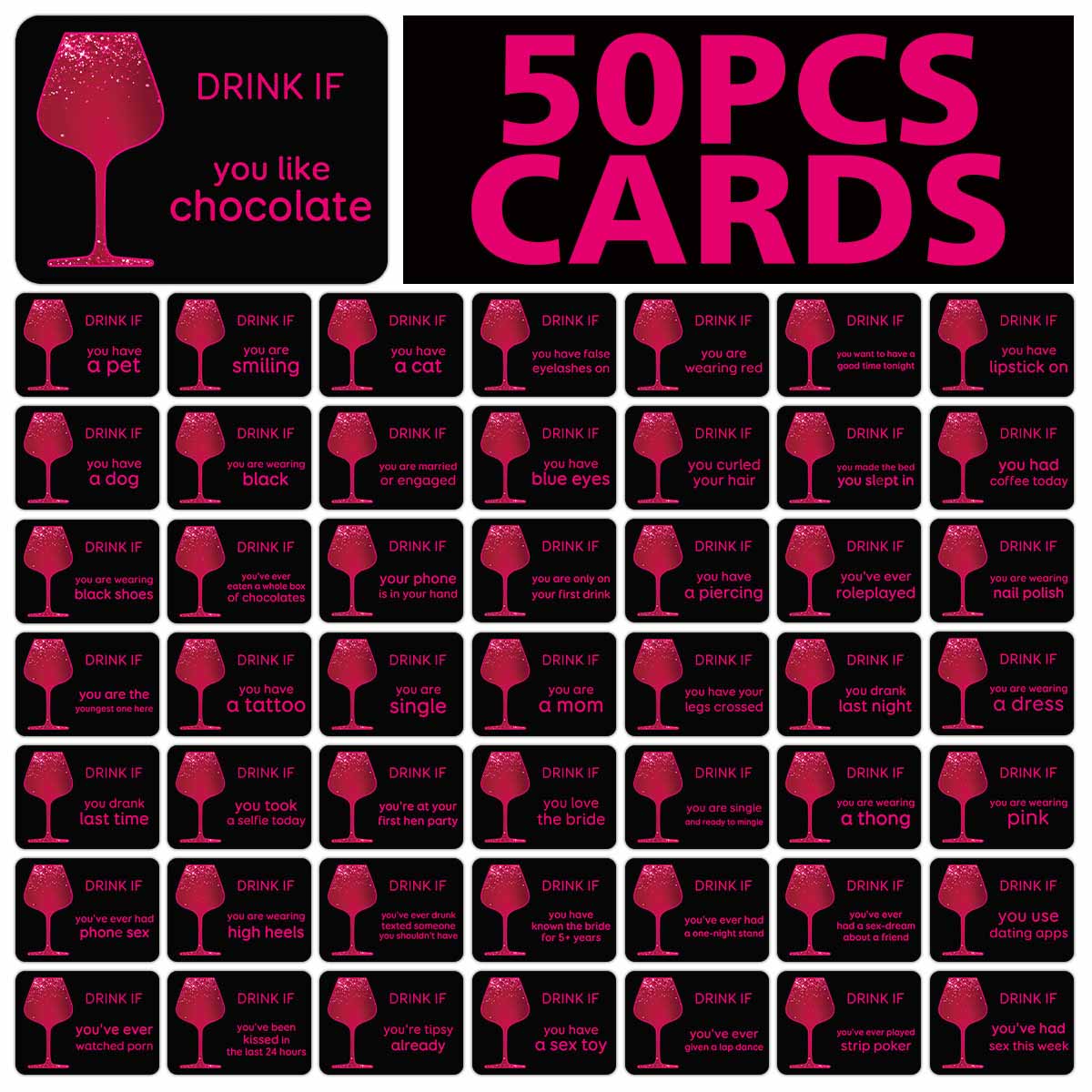 50pcs Bachelorette Party Drink - Party Games Bachelorette review and price