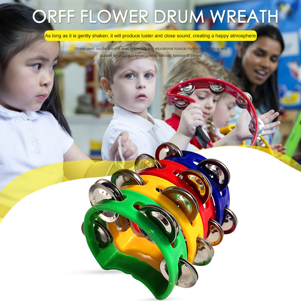 4pcs Tambourine Jingles Rattle - Party Games Music review and price