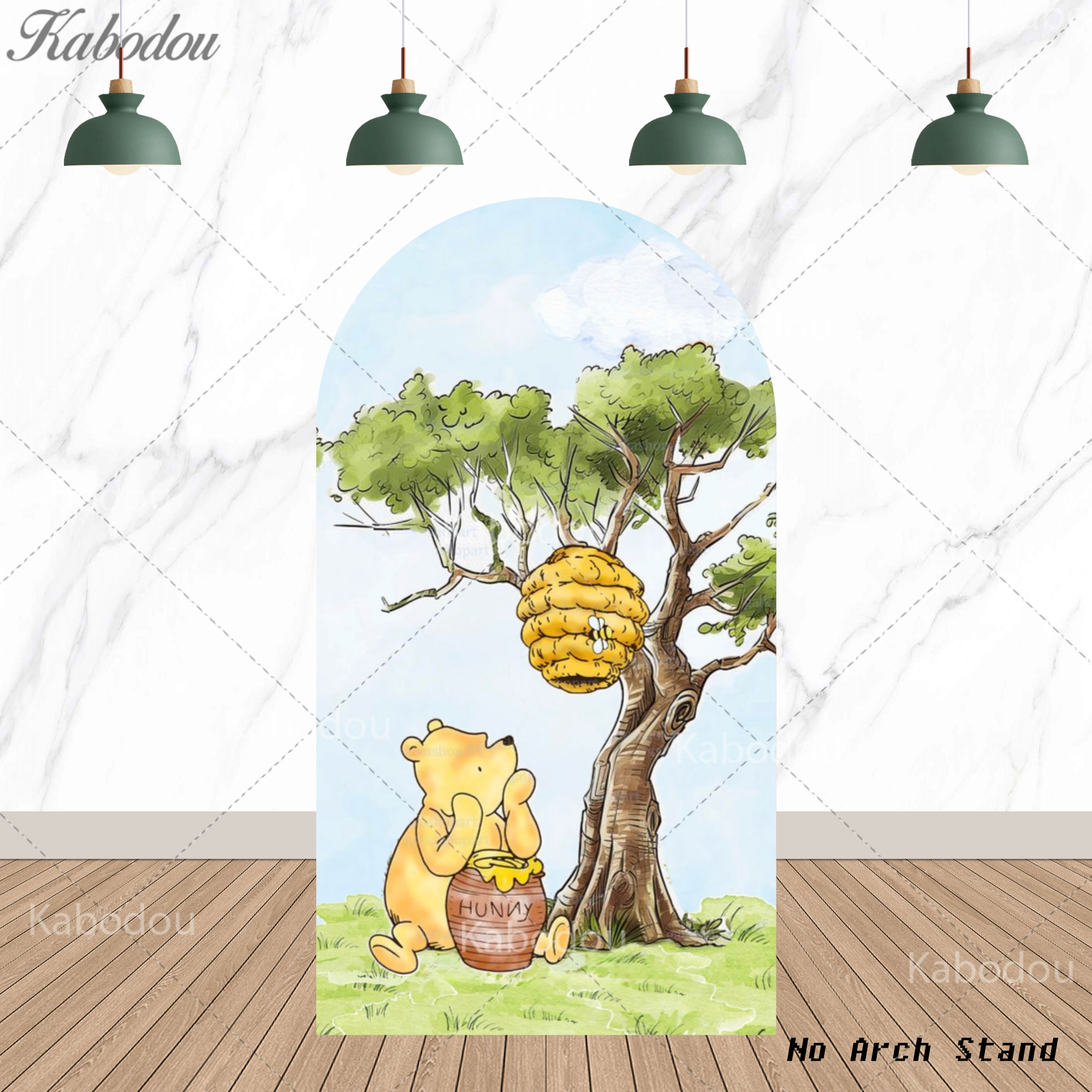 Winnie the Pooh Arch Backgroun - Party Games Baby Shower review and price