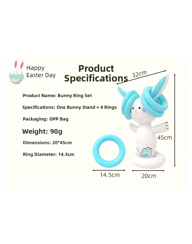 Easter Inflatable Bunny Ring T - Party Games Kids Outdoor review and price