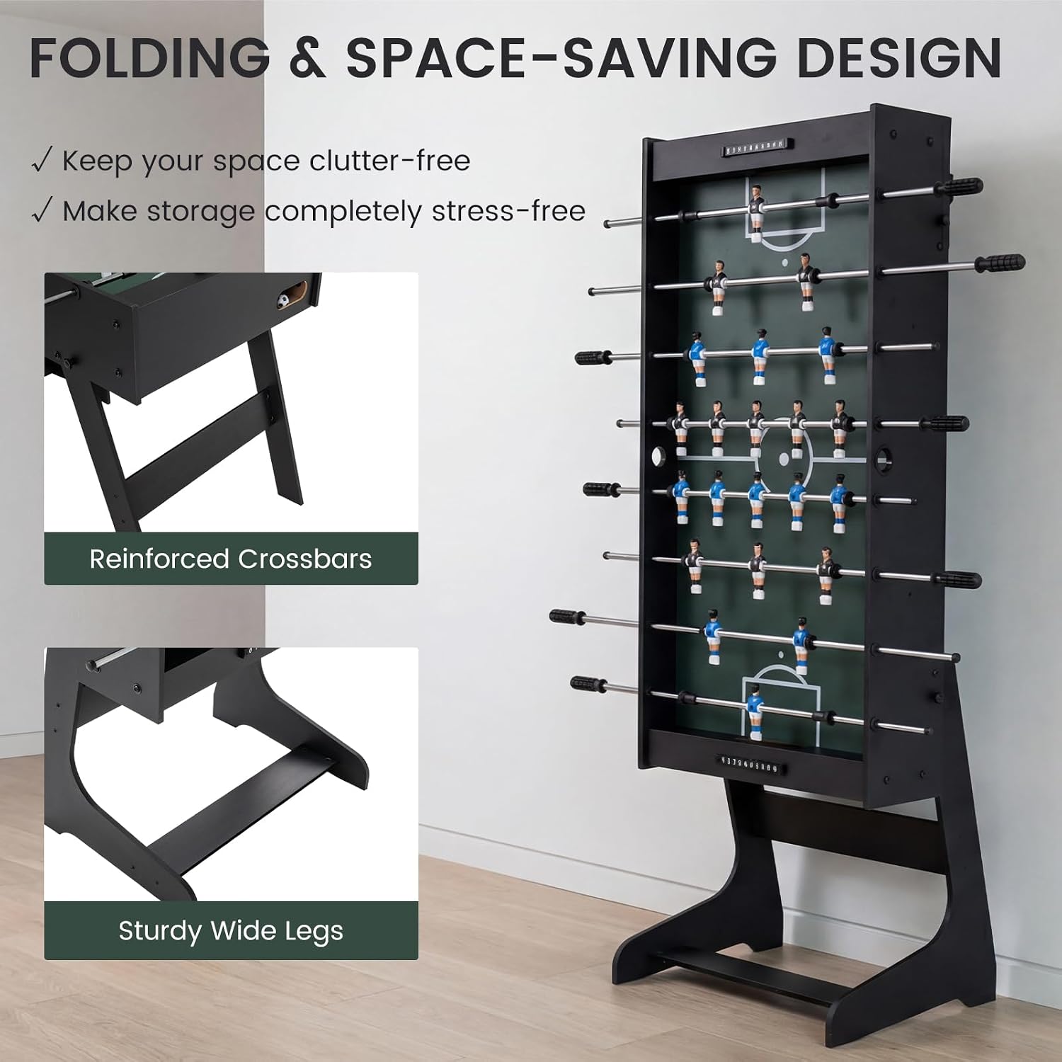 Folding Foosball Table Full Si - Party Games Adults Indoor review and price