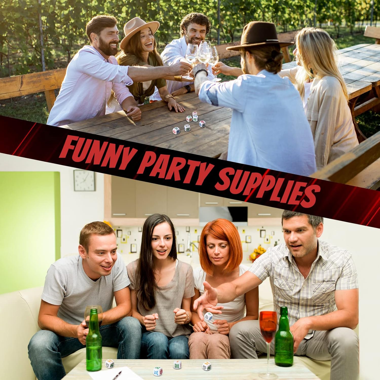 6 Pcs Party Drinking Bar Dice  - Party Games Bachelorette review and price