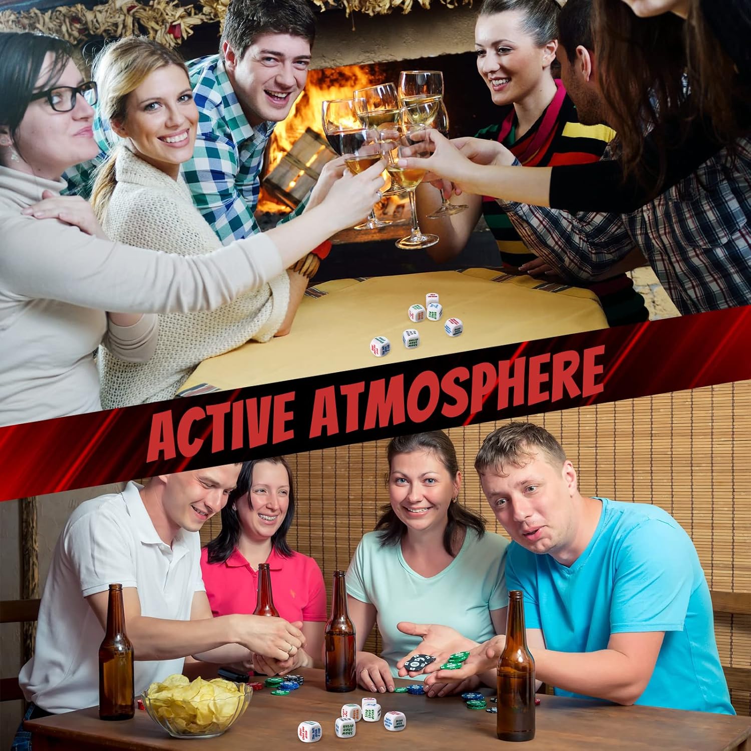 6 Pcs Party Drinking Bar Dice  - Party Games Bachelorette review and price