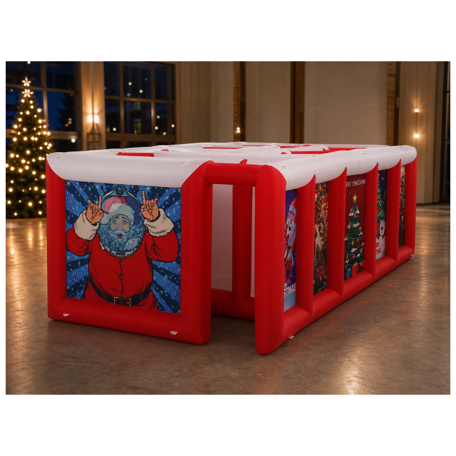 Large Red White Flat Roof Infl - Party Games Kids Outdoor review and price