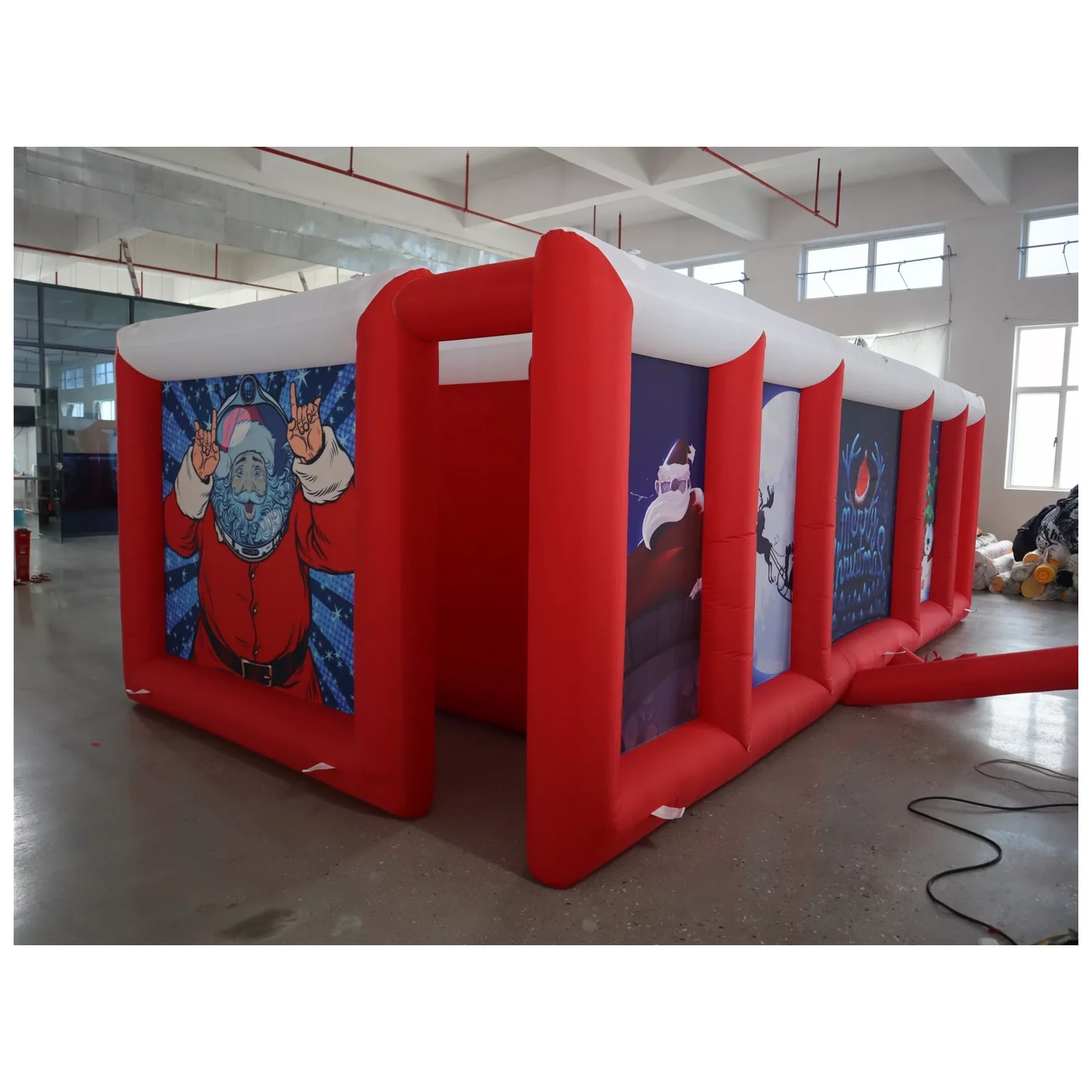 Large Red White Flat Roof Infl - Party Games Kids Outdoor review and price