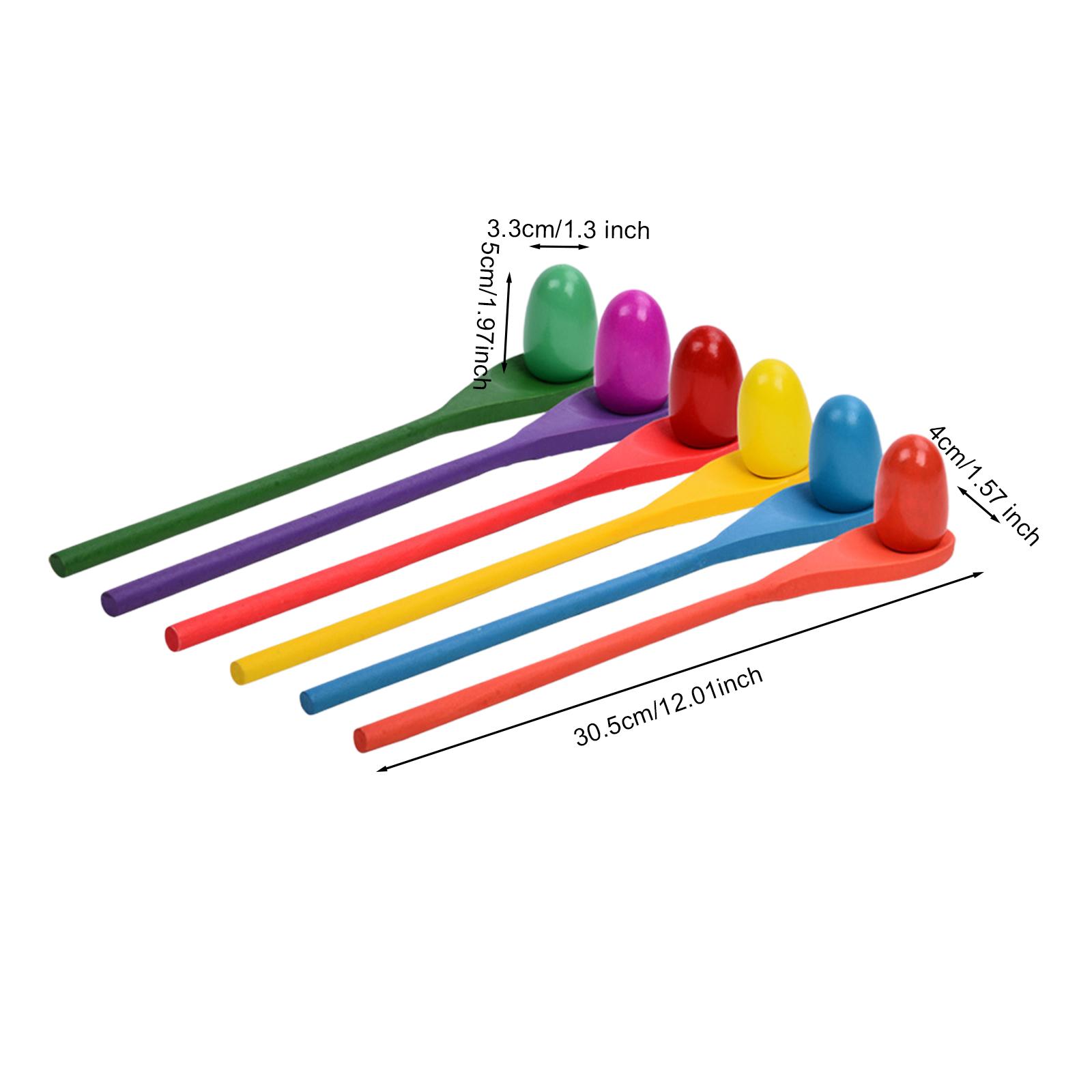 6 Pieces Egg Spoon Race Game H - Party Games Kids Outdoor review and price