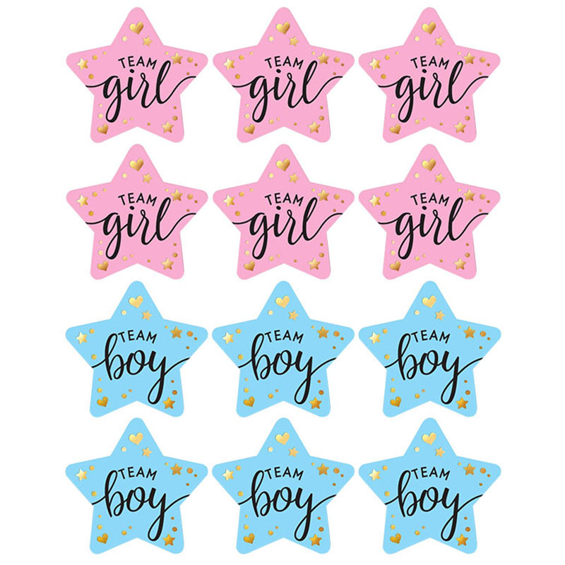 60Pcs Gender Reveal Stickers f - Party Games Baby Shower review and price