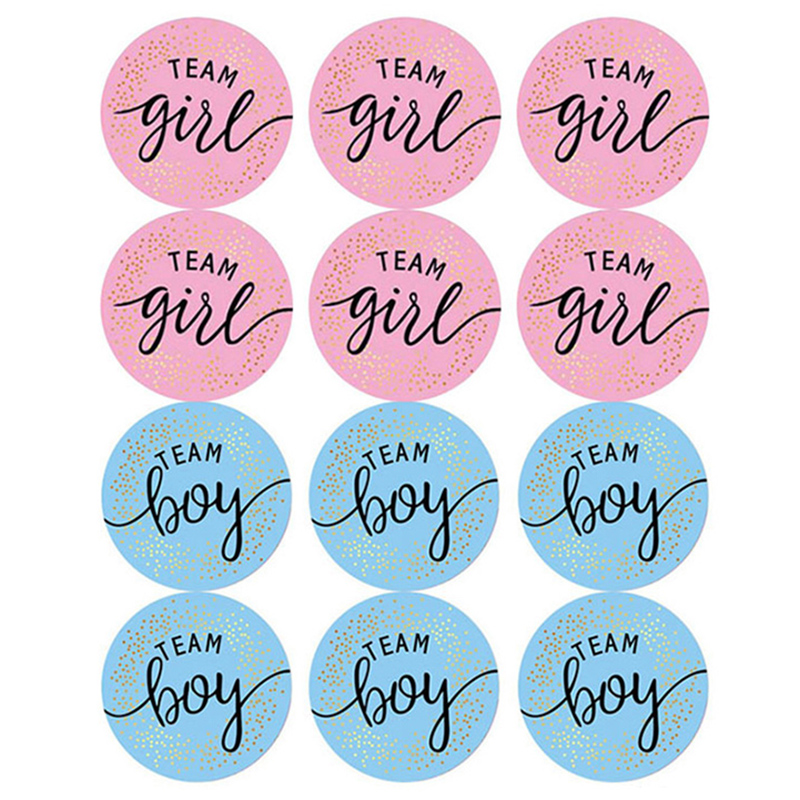 60Pcs Gender Reveal Stickers f - Party Games Baby Shower review and price