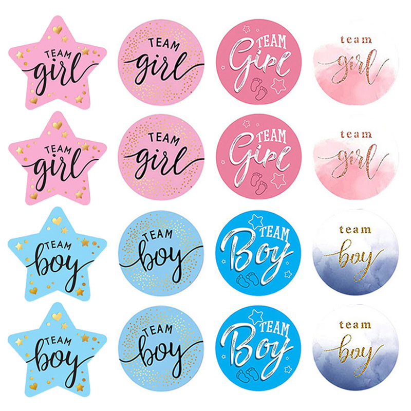60Pcs Gender Reveal Stickers f - Party Games Baby Shower review and price