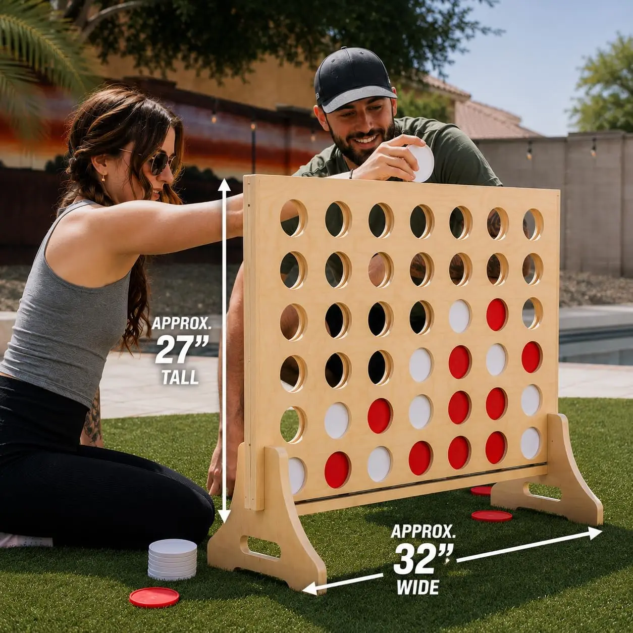 Giant 4 in a Row Game for Fami - Party Games Adults Indoor review and price