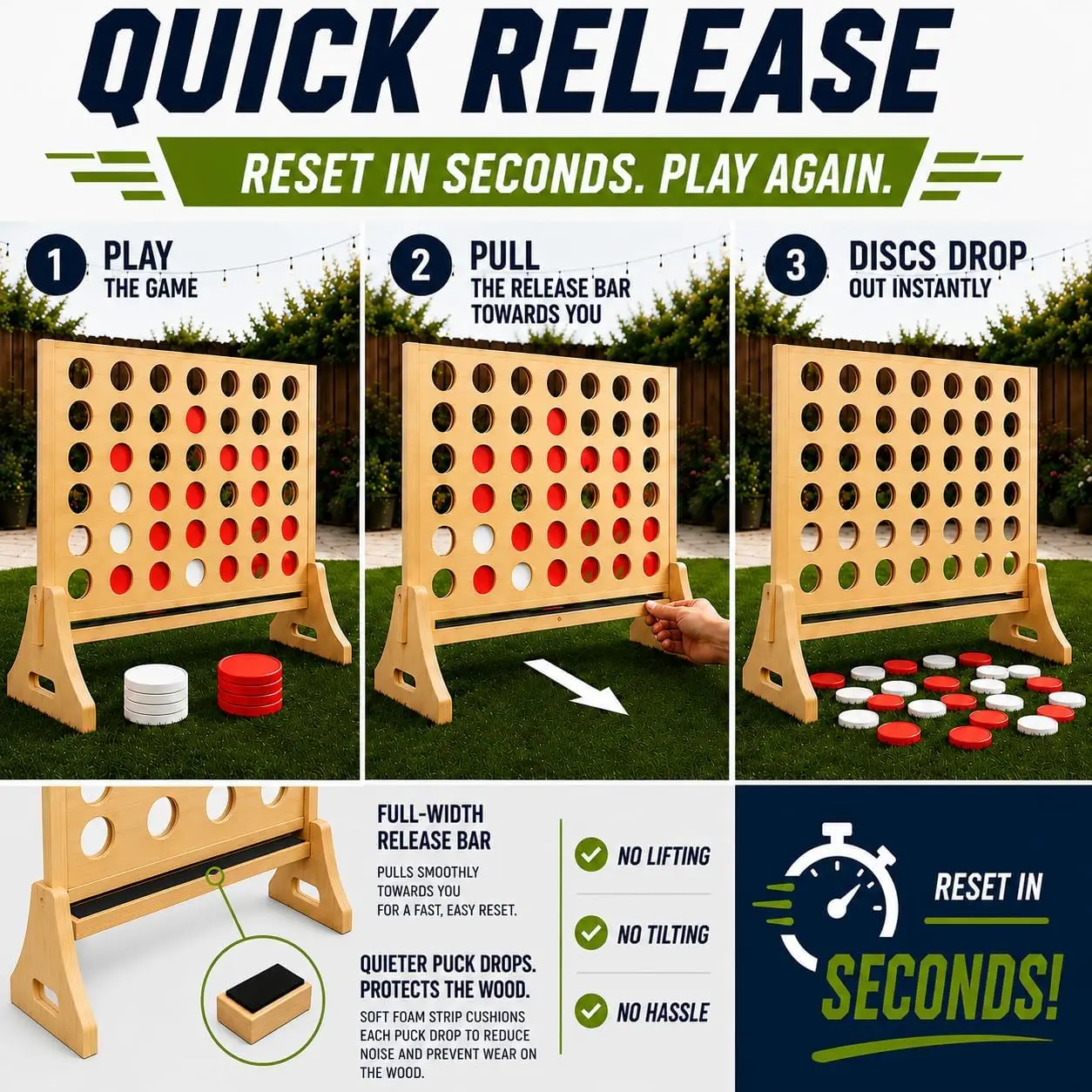 Giant 4 in a Row Game for Fami - Party Games Adults Indoor review and price
